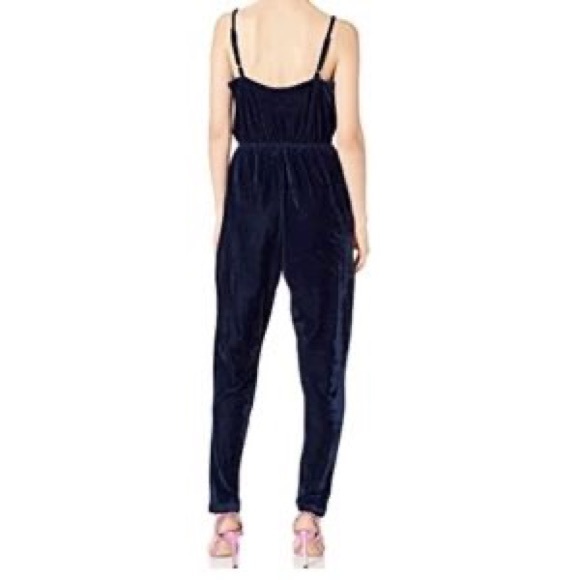 cupcakes and cashmere womens Cameo Velvet Cross Front Jumpsuit W/ Tapered Leg - Picture 2 of 6